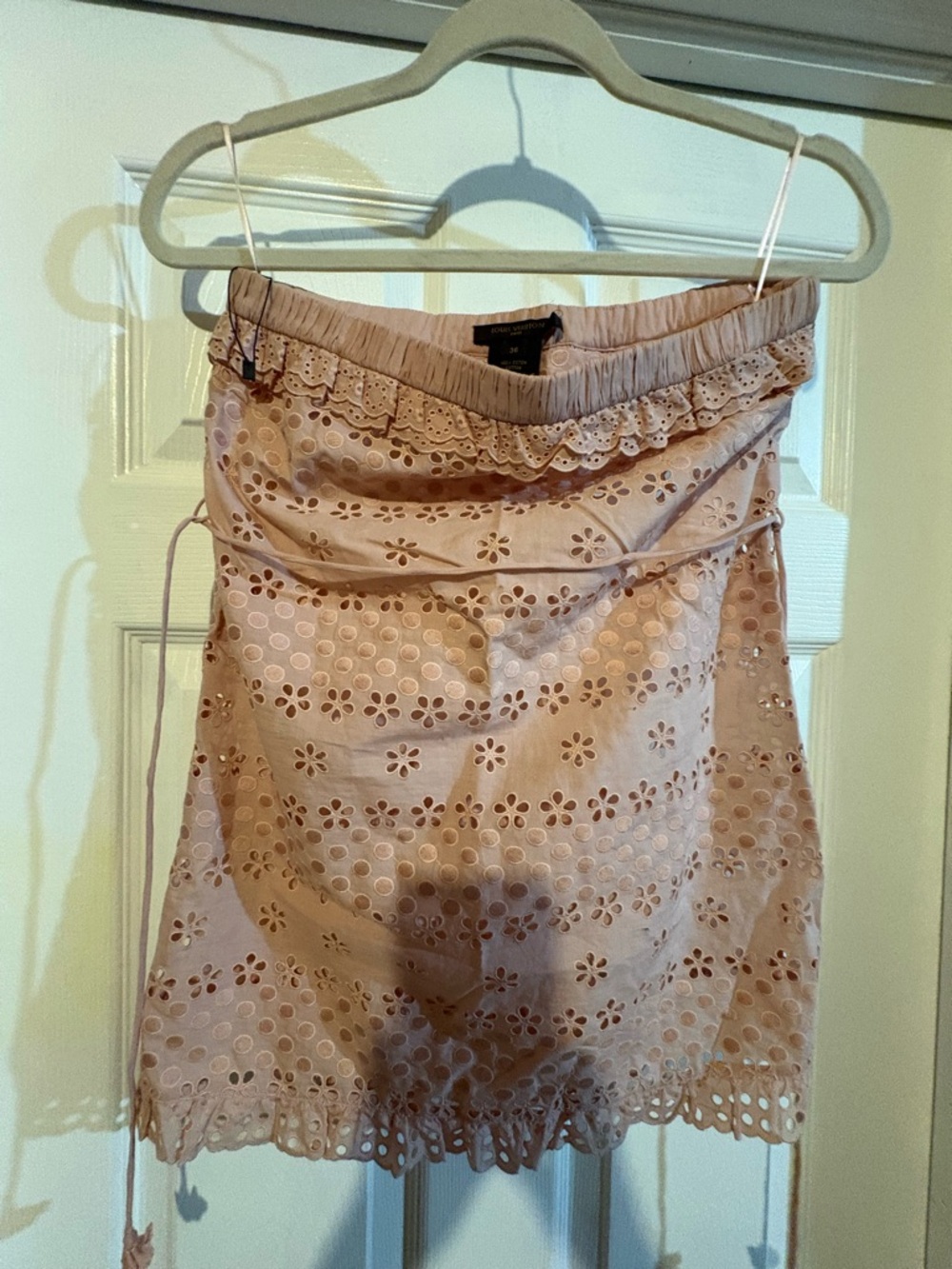 Louis Vuitton Blush Eyelet Lace top
